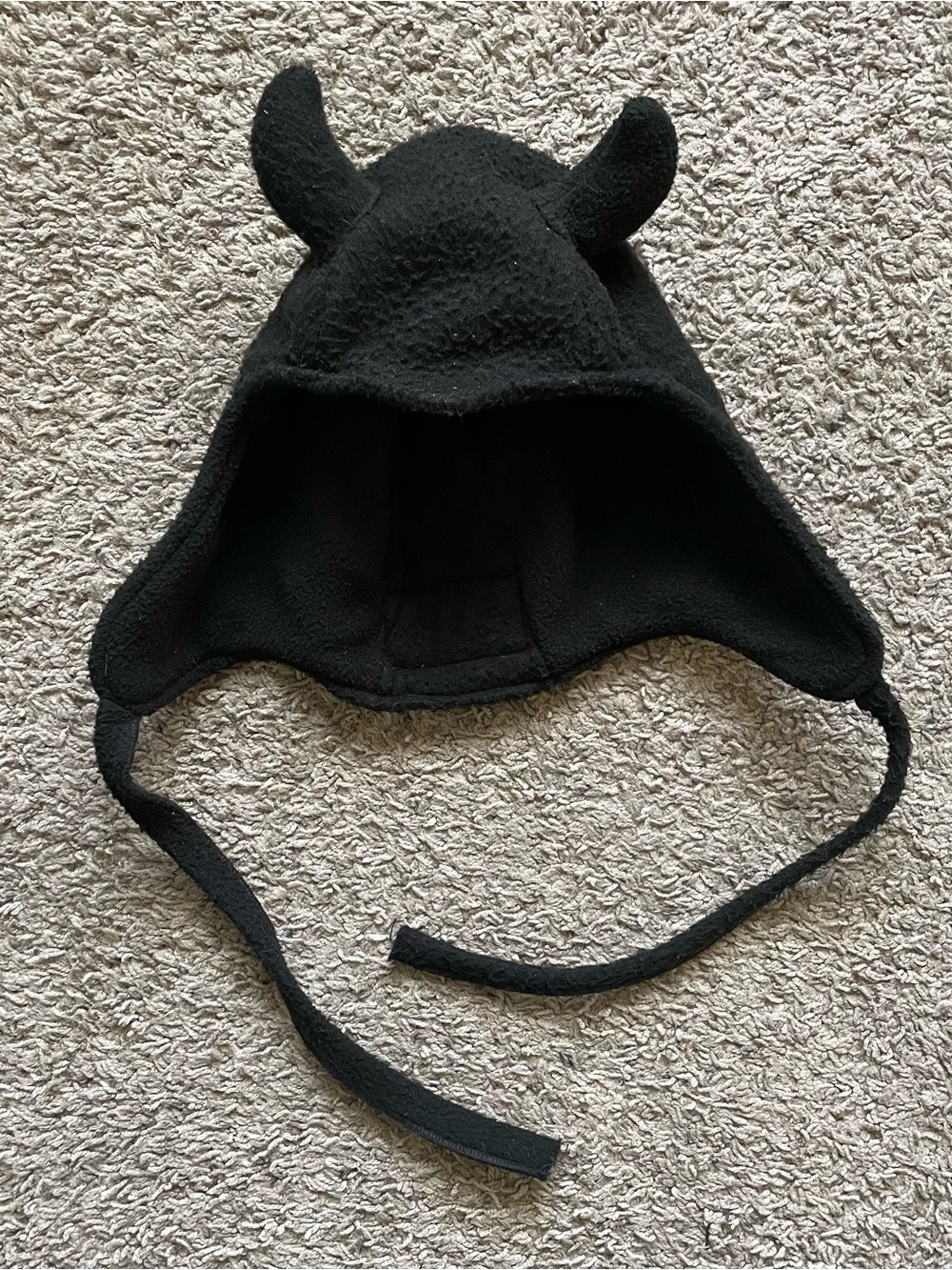 Vtg Do Rags Extreme Gear Snowboard Fleece Jester Hat Bennie Devils Horns Black